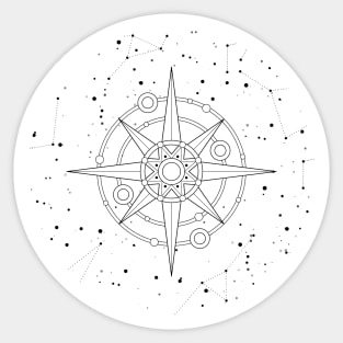 Endless Texture of Cosmic Universe with Ice Crystal Mechanical Stars Sticker